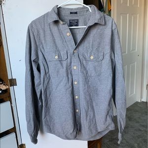 Abercrombie & Fitch gray casual button down